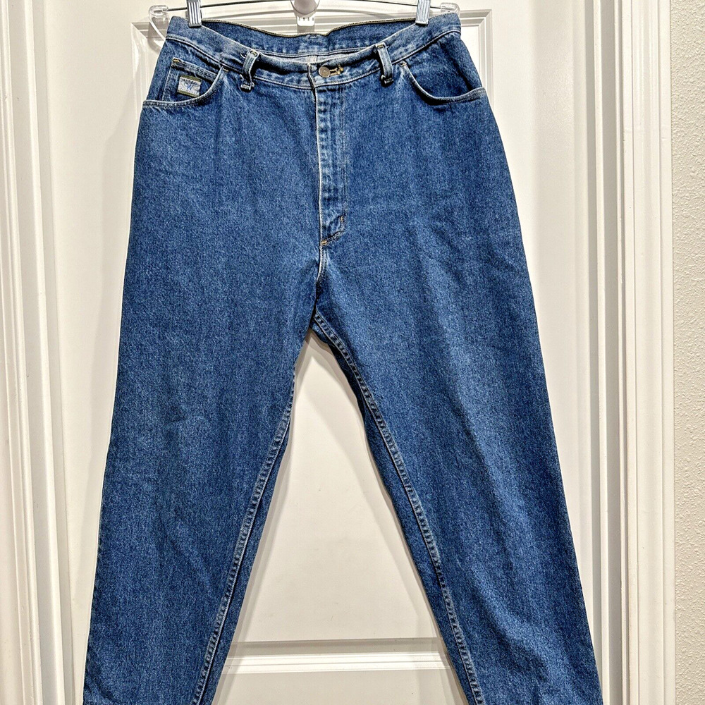 Wrangler Straight 32 Cowboy Cut High Rise Jeans Women's Denim Rodeo USA Vintage